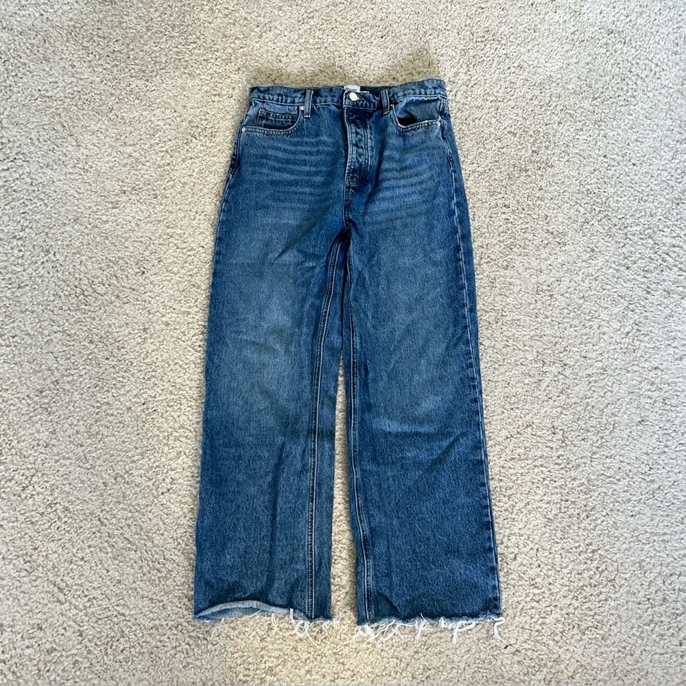 Princess Polly Dark Wash Straight Leg Jeans